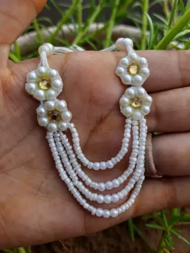 [J08] Elegant Pearl Layered Haar for Laddu Gopal