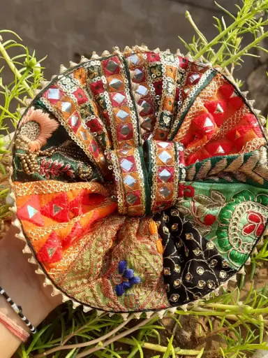 [DR07] Royal Leela – Multicolor Mirror Work Krishna Dress (Festive Collection)