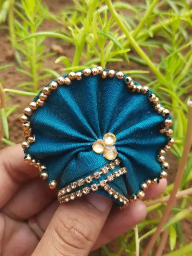 [P03] Royal Teal Pagdi for Laddu Gopal