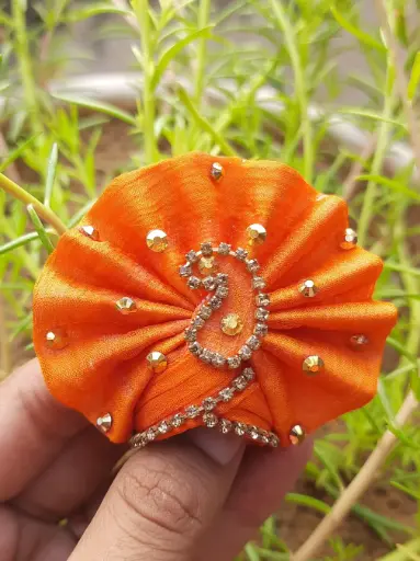 [P05] Vibrant Orange Pagdi for Laddu Gopal